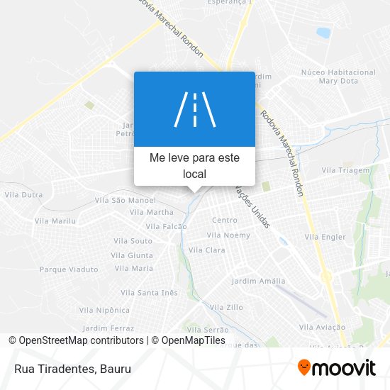 Rua Tiradentes mapa