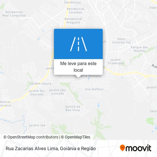 Rua Zacarias Alves Lima mapa