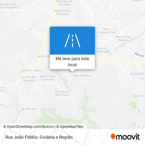 Rua João Fidélis mapa