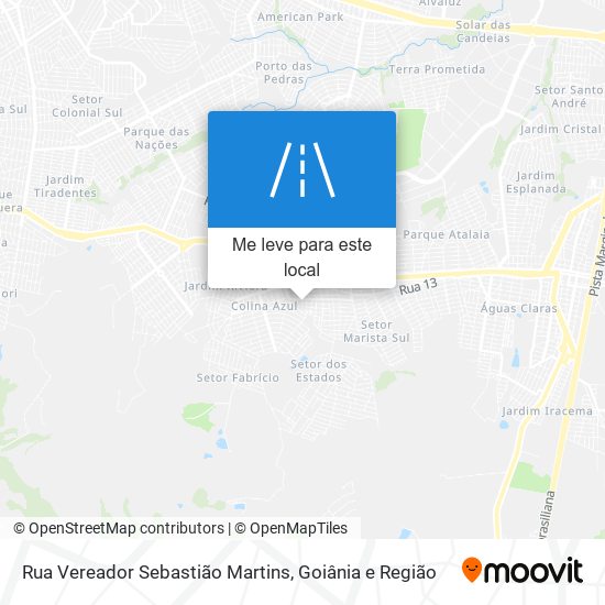 Rua Vereador Sebastião Martins mapa