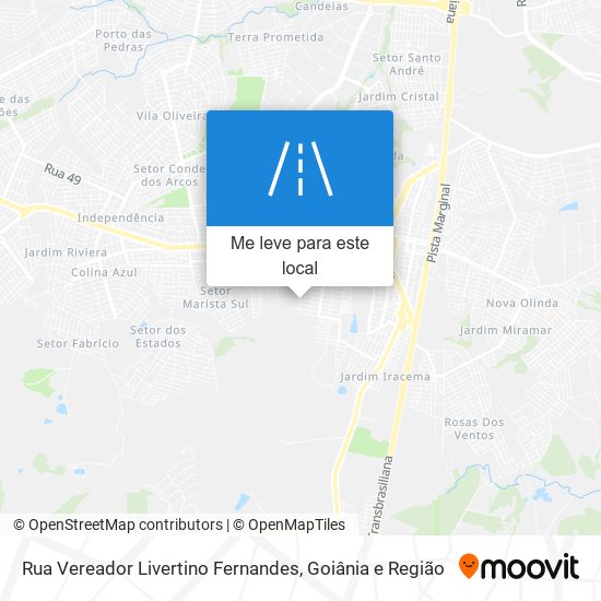 Rua Vereador Livertino Fernandes mapa