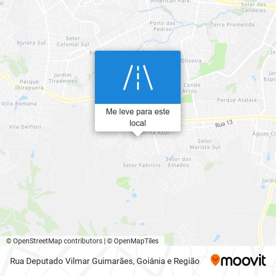 Rua Deputado Vilmar Guimarães mapa