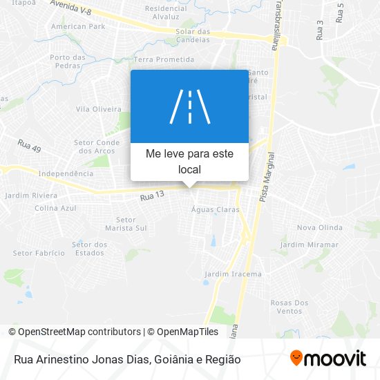 Rua Arinestino Jonas Dias mapa