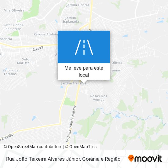 Rua João Teixeira Alvares Júnior mapa