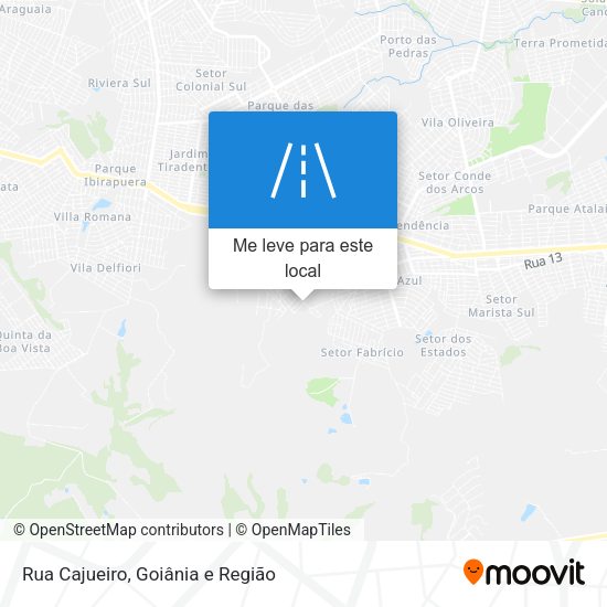 Rua Cajueiro mapa