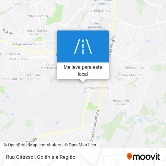Rua Girassol mapa