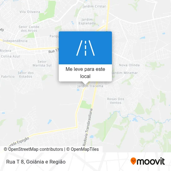 Rua T 8 mapa