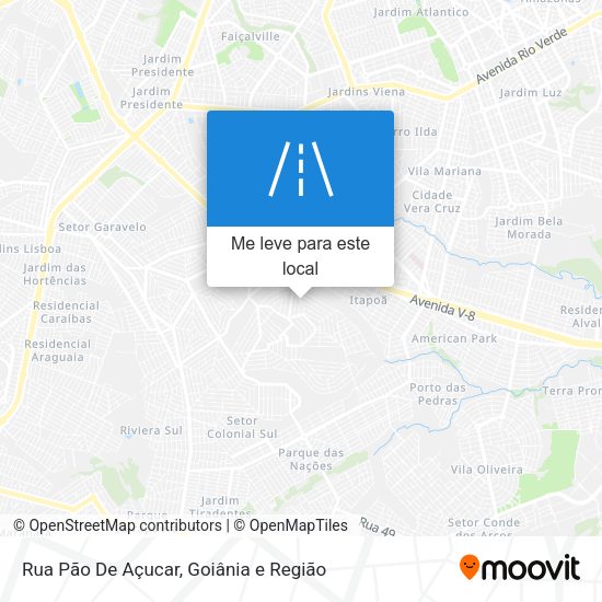 Rua Pão De Açucar mapa