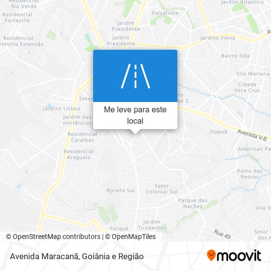 Avenida Maracanã mapa