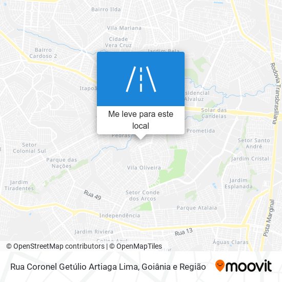 Rua Coronel Getúlio Artiaga Lima mapa
