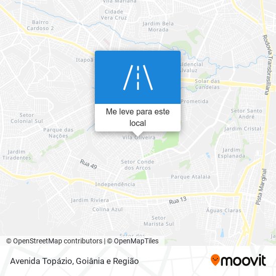 Avenida Topázio mapa