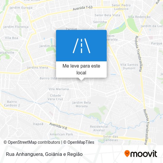 Rua Anhanguera mapa