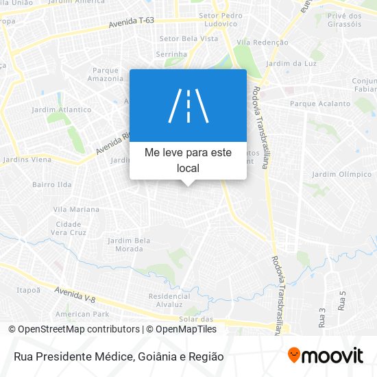 Rua Presidente Médice mapa