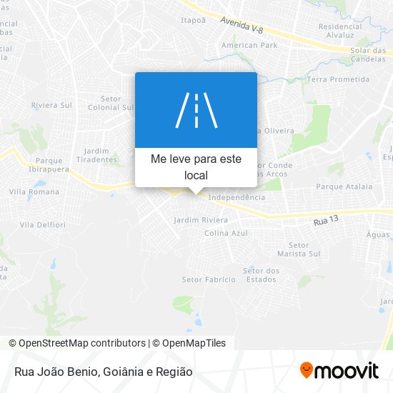 Rua João Benio mapa
