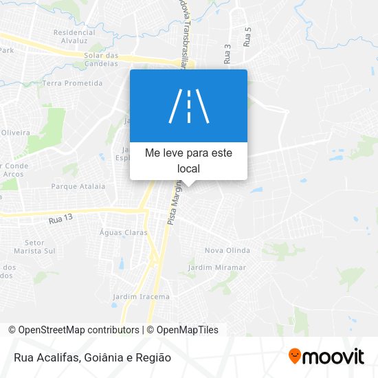 Rua Acalifas mapa