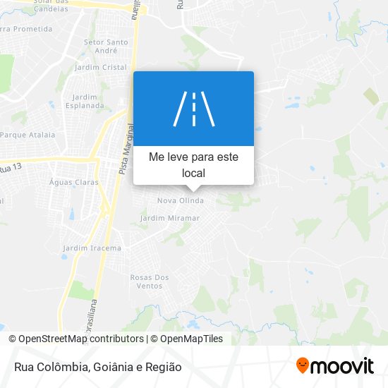 Rua Colômbia mapa