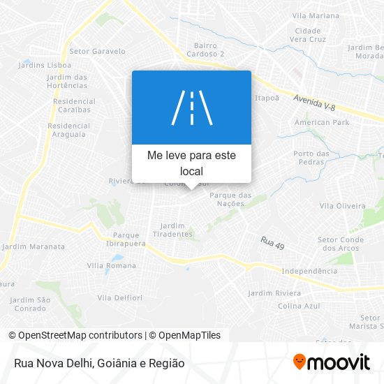 Rua Nova Delhi mapa