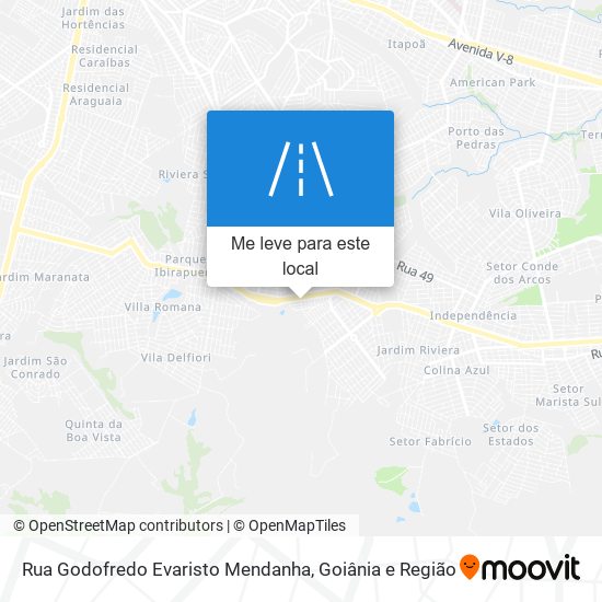 Rua Godofredo Evaristo Mendanha mapa