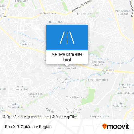 Rua X 9 mapa
