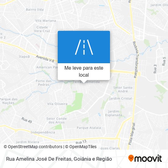 Rua Amelina José De Freitas mapa