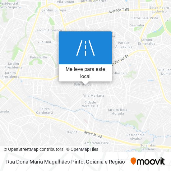 Rua Dona Maria Magalhães Pinto mapa