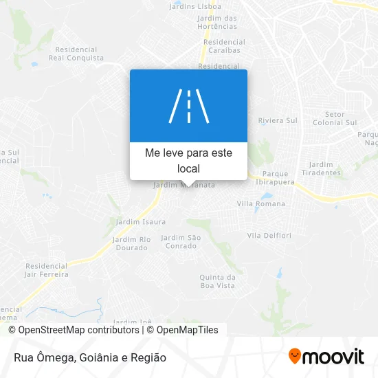 Rua Ômega mapa
