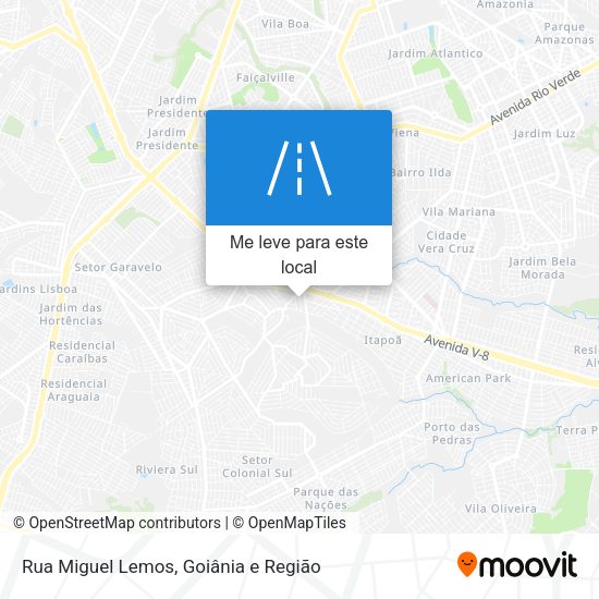 Rua Miguel Lemos mapa