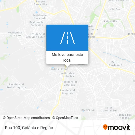 Rua 100 mapa
