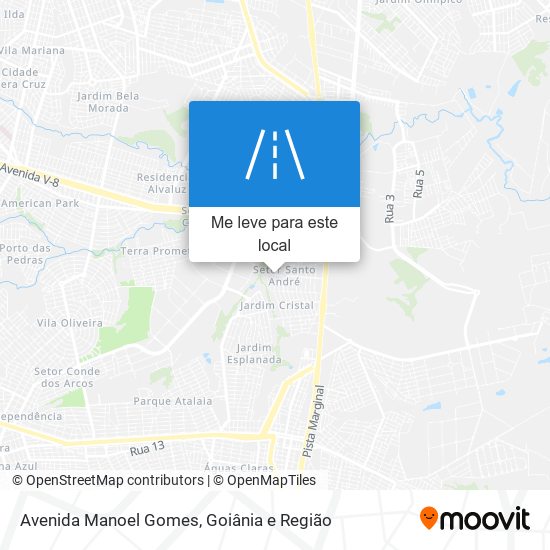Avenida Manoel Gomes mapa