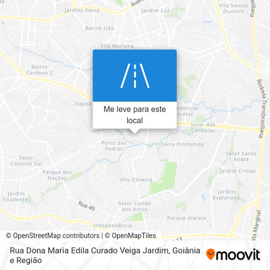 Rua Dona Maria Edila Curado Veiga Jardim mapa