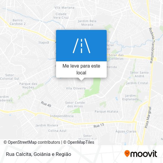 Rua Calcita mapa