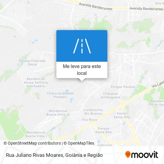 Rua Juliano Rivas Moares mapa