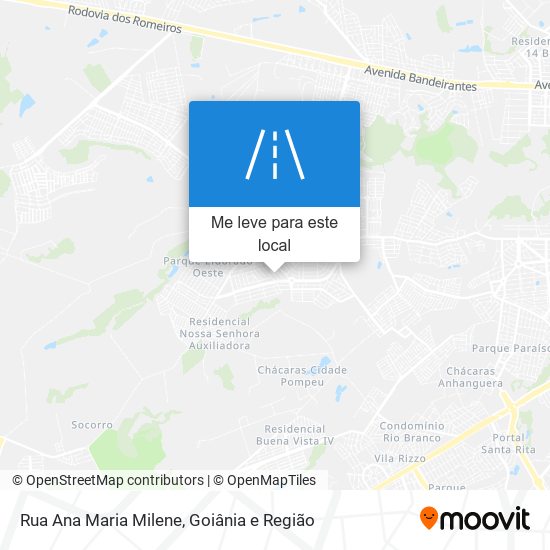 Rua Ana Maria Milene mapa