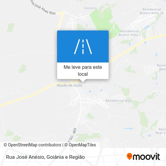 Rua José Anésio mapa