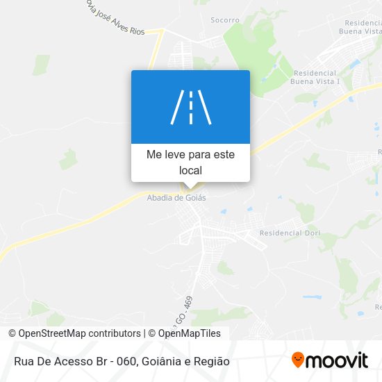 Rua De Acesso Br - 060 mapa