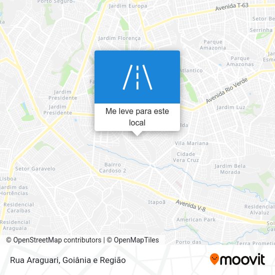 Rua Araguari mapa