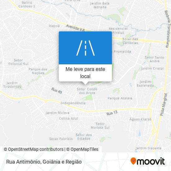 Rua Antimônio mapa