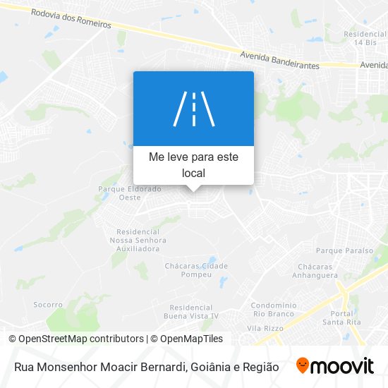Rua Monsenhor Moacir Bernardi mapa