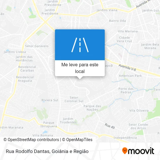 Rua Rodolfo Dantas mapa