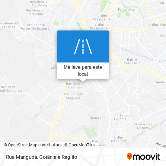 Rua Manguba mapa