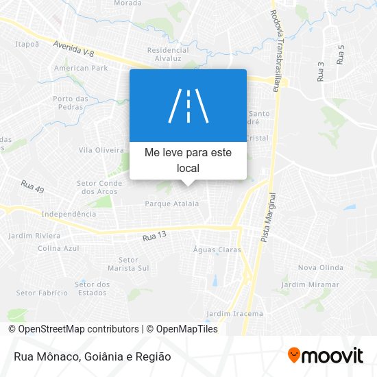 Rua Mônaco mapa
