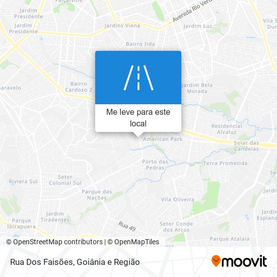 Rua Dos Faisões mapa