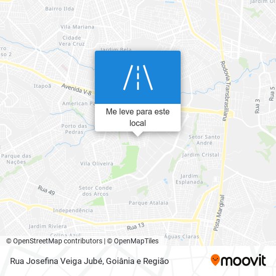 Rua Josefina Veiga Jubé mapa