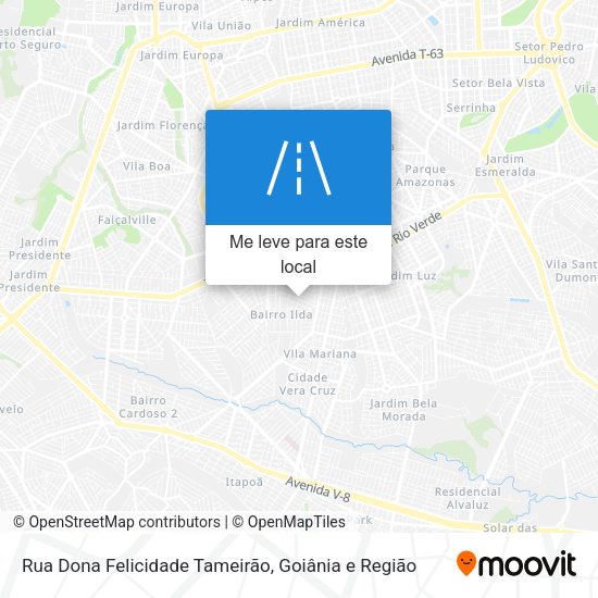 Rua Dona Felicidade Tameirão mapa