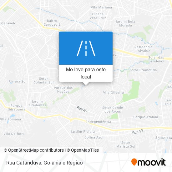 Rua Catanduva mapa