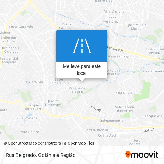 Rua Belgrado mapa