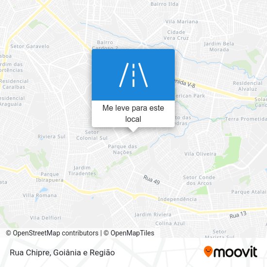 Rua Chipre mapa