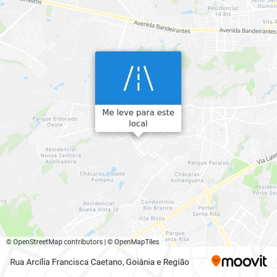 Rua Arcília Francisca Caetano mapa