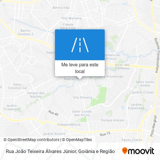 Rua João Teixeira Álvares Júnior mapa