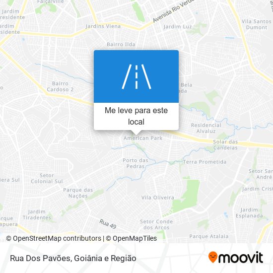 Rua Dos Pavões mapa